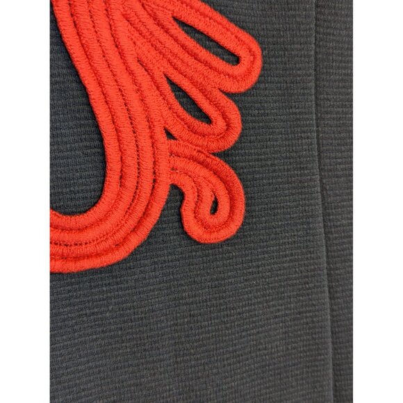 Crown & Ivy Womens Navy & Pink Embroidered Dress Size S - Picture 2 of 6